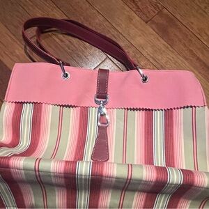 Women’s LongChamp Striped Pink Women's Tote Bag
